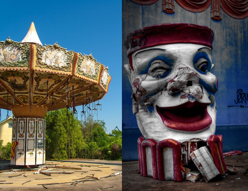 Illustration for article titled The Crumbling Chaos of Abandoned Amusement Parks
